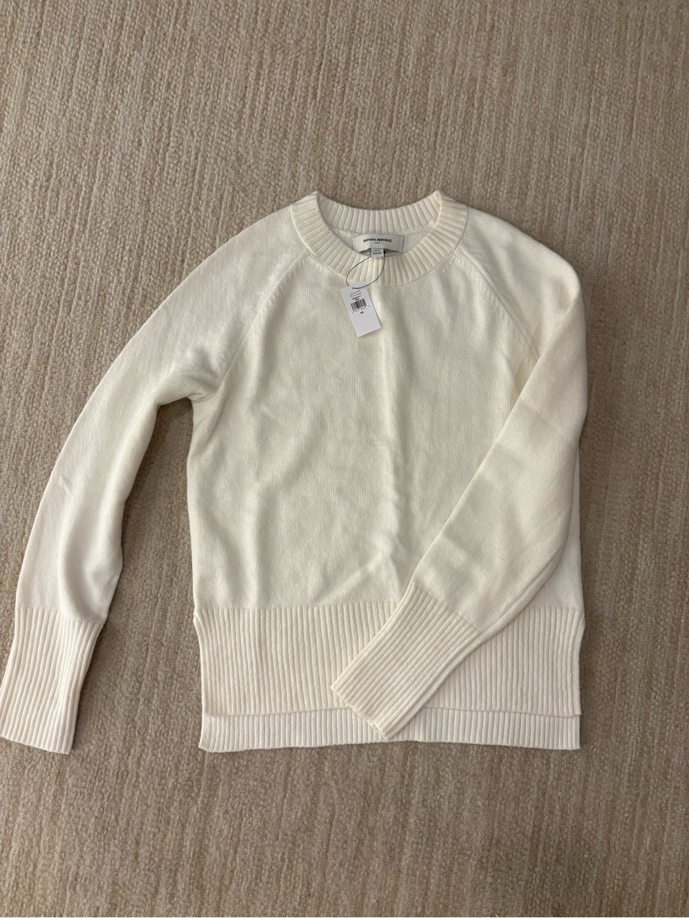 Banana Republic Cream Crewneck Sweater